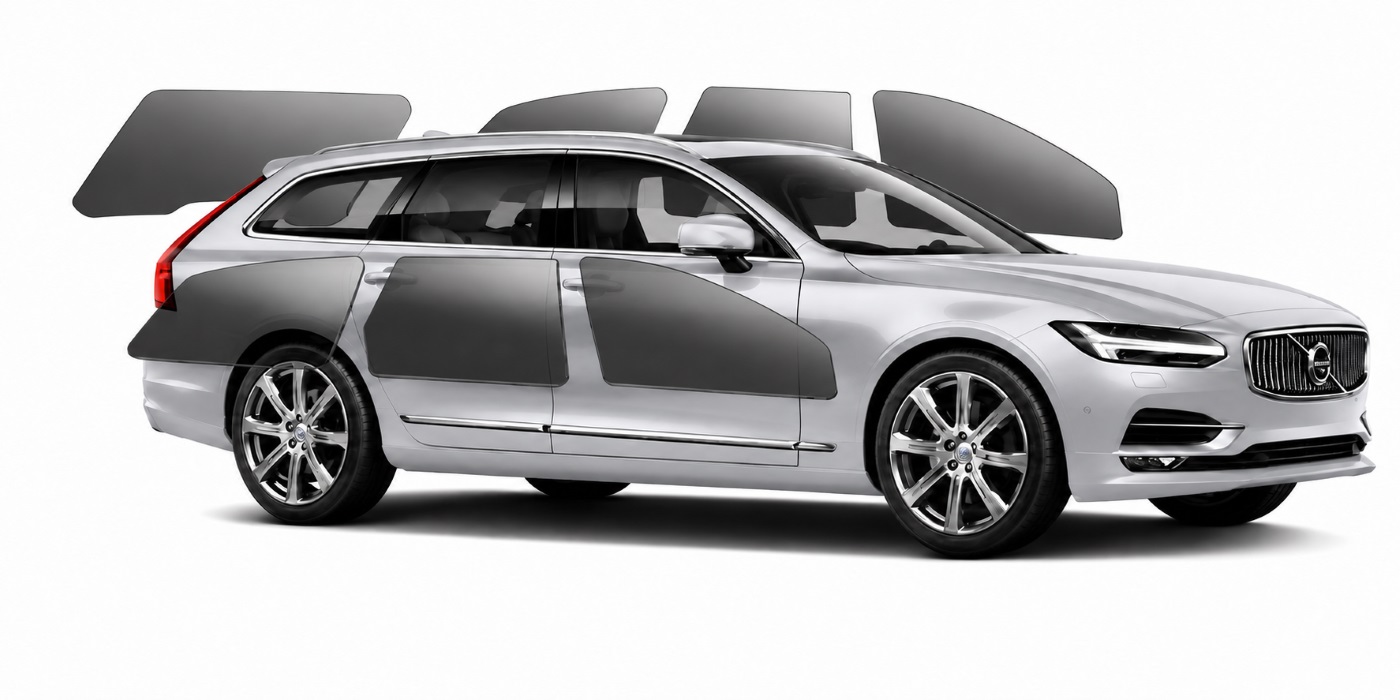 Film solaire automobile prédécoupé posé sur une Volvo V90 de SOYAFILM